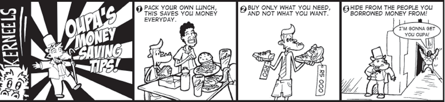 Kerneels Oupa's money saving